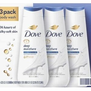 Dove Deep Moisture Body Wash 23 oz, 3-pack