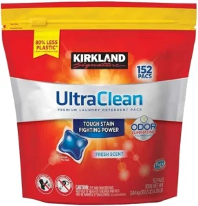 Kirkland Signature Ultra Clean Premium Laundry Detergent Pack with Patented Catch & Release Technology – 152 Pk