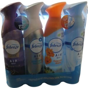 Febreze Air Freshener 4pk Mountain/Heavy Duty/Hawaiian Aloha/Linen & Sky